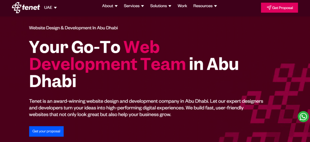 Tenet – Abu Dhabi-based website design and development agency that can build high performance websites for healthcare providers